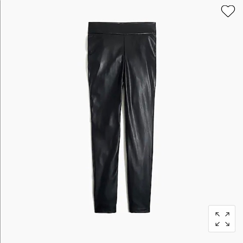 NWT J Crew factory vegan faux leather leggings M